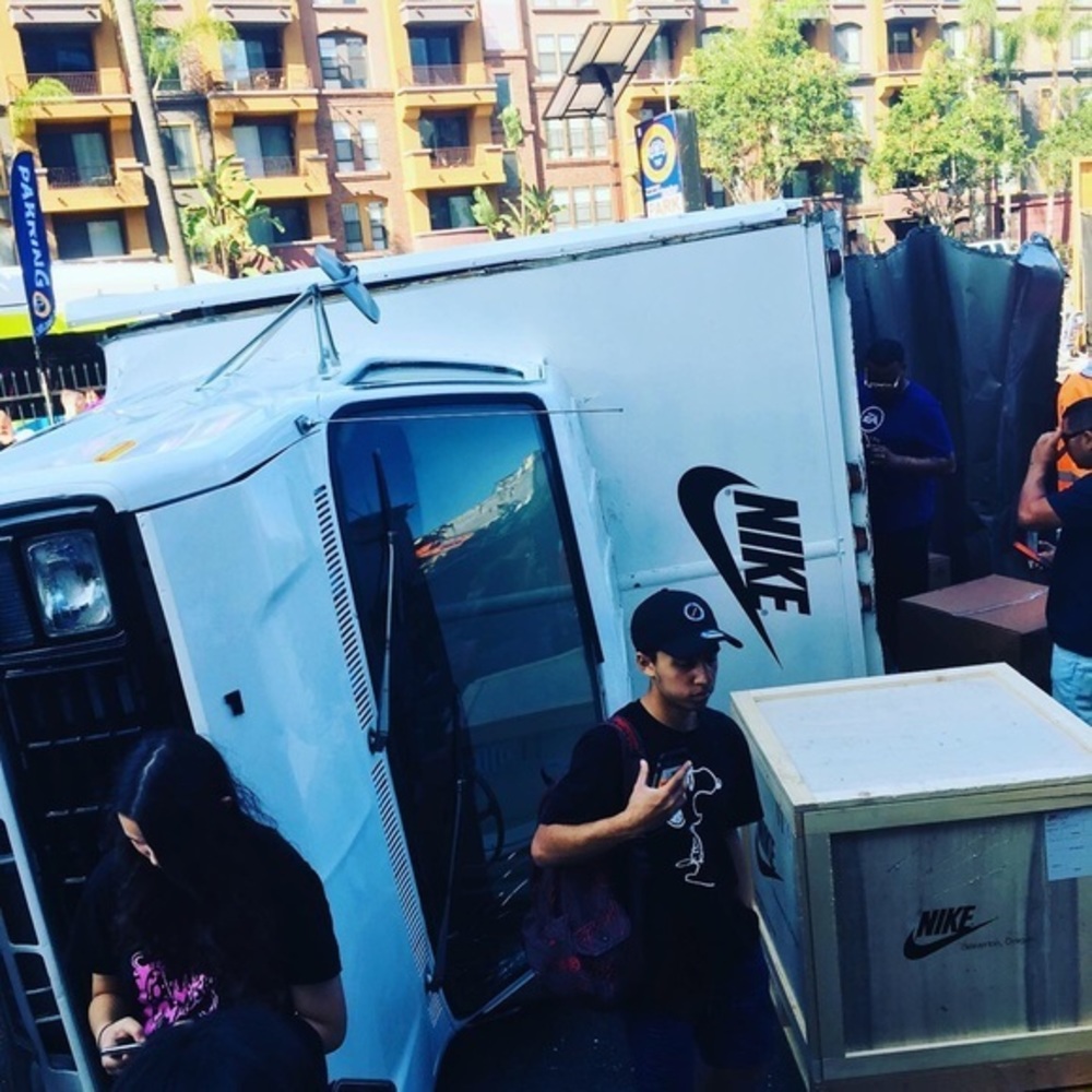 Nike truck tipped over.... we have pairs f…